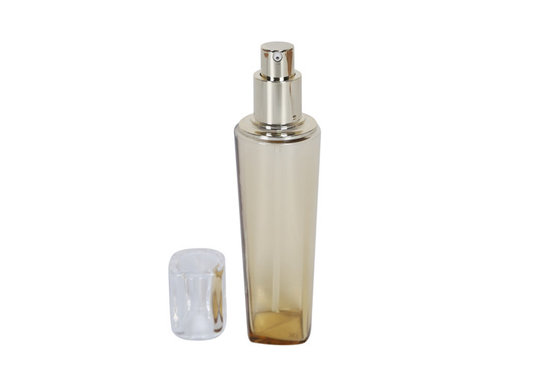 Gold Cosmetic Packaging Set Plastic Dropper Bottle Lotion Bottle Toner Bottle And 15/50g Acrylic Cream Jar