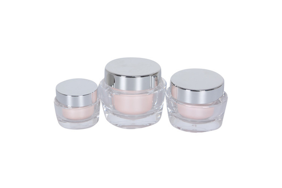 Skin Care Container Acrylic Serum Pump Bottle With Cream Jar Set